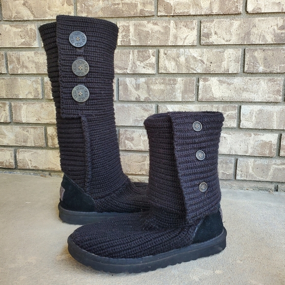 UGG Cardy Classic button knit tall boots women's - Picture 2 of 16
